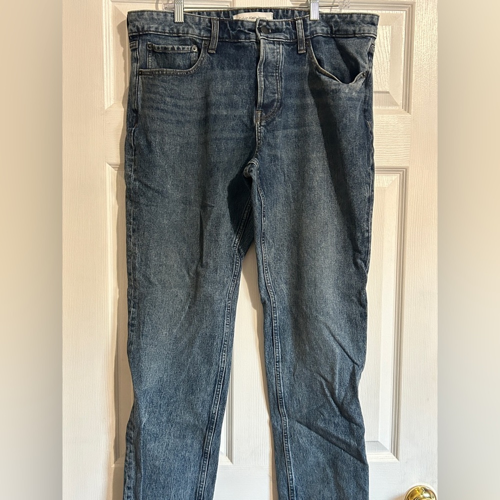 Calvin Klein Jeans Men's Straight Leg Blue Denim